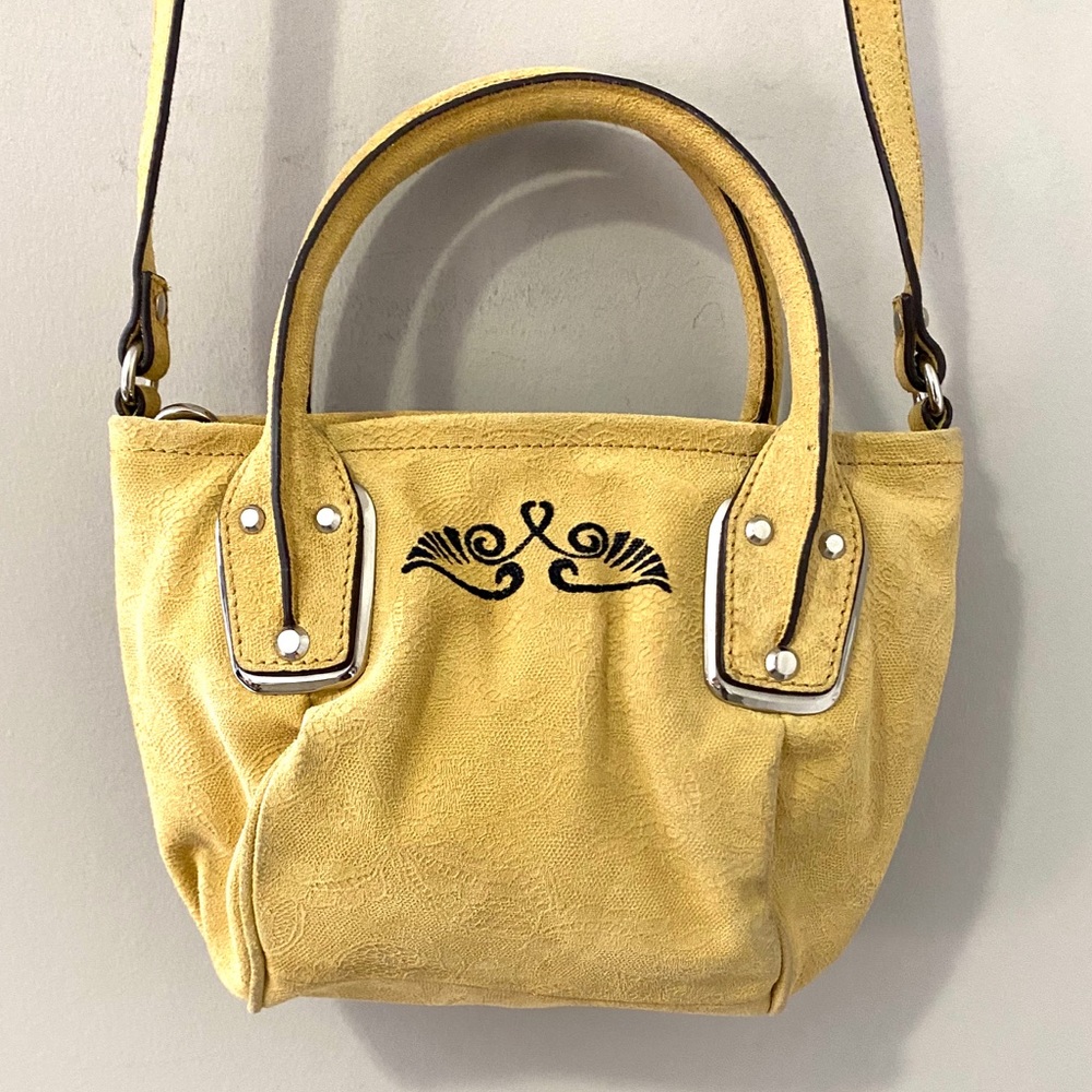 B Makowsky Leather Handbag, w/Art Nouveau Designs